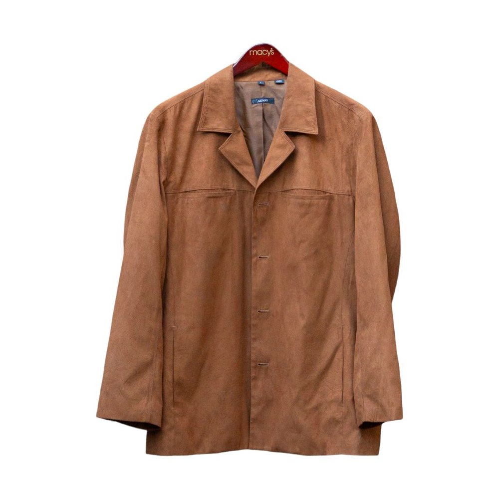 Men’s Alfani caramel 100% Polyester 4 Button coat Size L